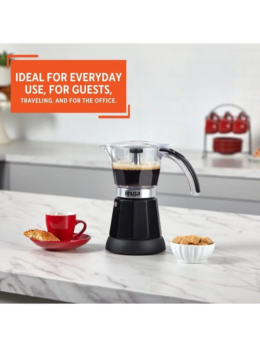 Electric Espresso Maker - 6/3 Cup Coffee Machine for Cuban Coffee & Moka Drinks